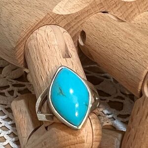 Turquoise sterling silver 925 statement ring